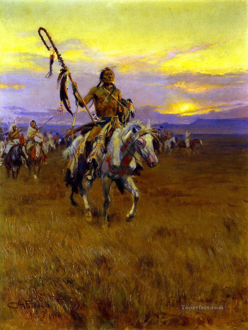 メディスンマン No 4 1916 チャールズ マリオン ラッセル アメリカ インディアン油絵
